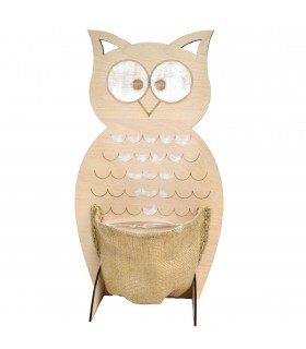 Small Wooden Owl with Pocket