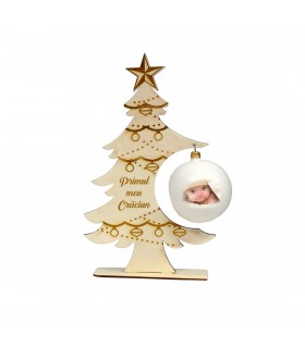 Christmas Tree Desk Ornament with Bauble