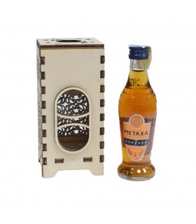 Gift Package with Drink in Wooden Box