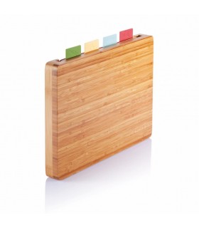 4 Cutting Boards in Bamboo Case