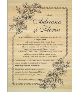 Wooden Invitation for Events