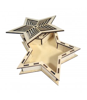 Star-Shaped Wooden Box