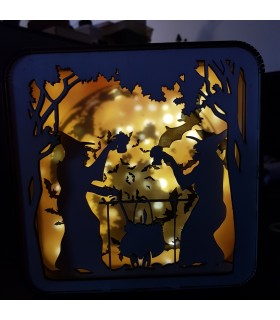 Halloween Lamp with Witches
