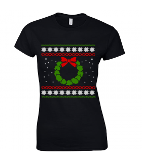 "Ugly T-shirt" for Women - Christmas Wreath
