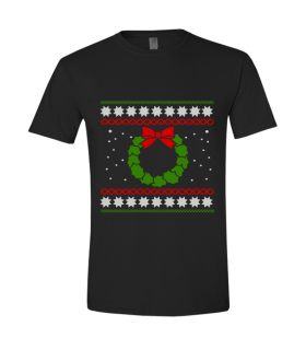 "Ugly T-shirt" férfi póló - Karácsonyi koszorú