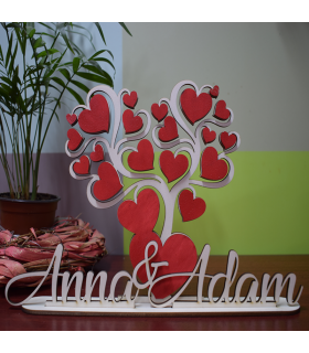 Valentine's Table Ornament with Name