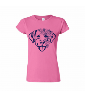 Floral Dog T-shirt for Women