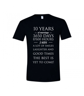 10 Years of Marriage T-shirt for Men