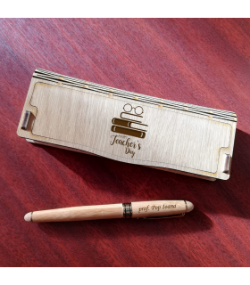 Bamboo Pen Set in Personalized Case - Teachers