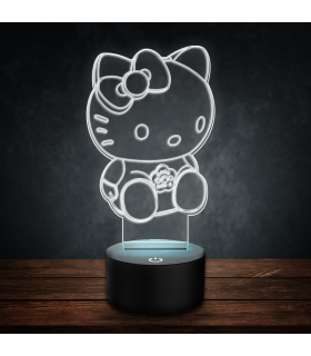 Lampa 3D cu LED Hello Kitty