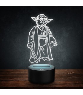 Lampa 3D cu LED Yoda