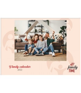 Calendar de Perete cu Poza Ta "Family" A3