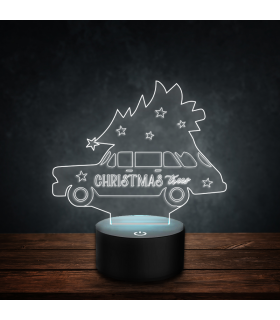 Lampa 3D cu LED Christmas Car