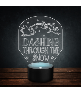 Dashing Through the Snow 3D Lamp