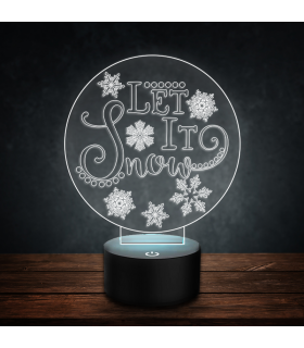 Let It Snow 3D LED Lamp