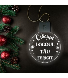 Merry Christmas Ornament with Logo