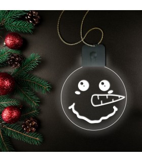 Snowman karácsonyfadísz LED fénnyel