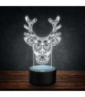 Deer 3D Christmas Lamp