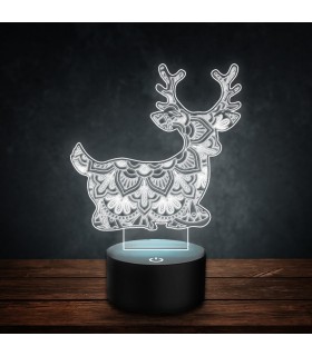 Reindeer 3D LED Lamp