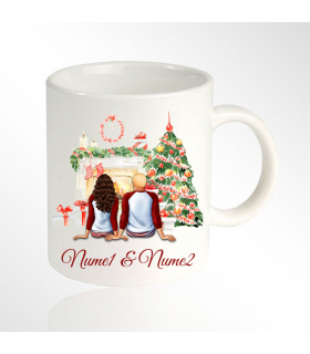 Christmas Mug for Couples - White