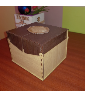 Wooden Gift Box with Label