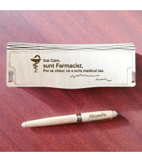 Bamboo Pen Set in Case - Pharmacist