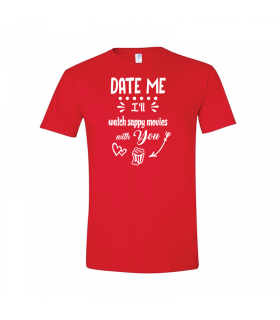 Date Me T-shirt for Men - Red
