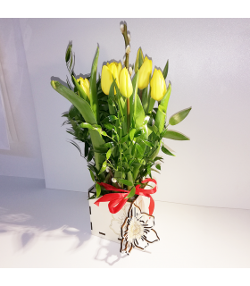 Arrangement with Tulips in Box