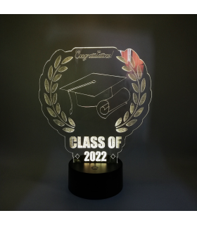 Class of 2023 3D LED lámpa