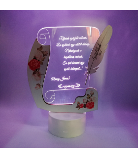 3D Graduation Lamp with Flowers - HU