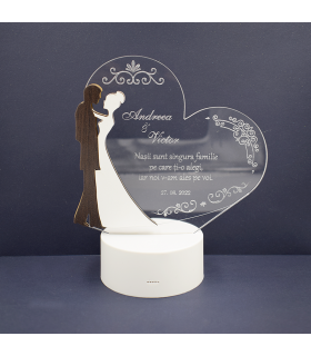 3D Wedding Lamp with LED Light