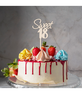 Sweet 18 személyesített tortadísz