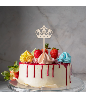 Crown-shaped Personalized Cake Ornament