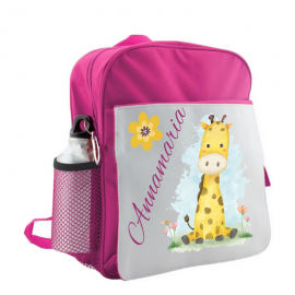 Schoolbag for girls, imprinted in colors