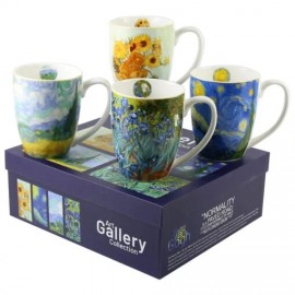 Set of 4 porcelain mugs, 360 ml  V. van Gogh