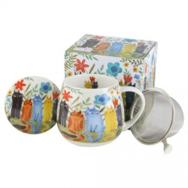 Cană din porțelan „Cats World – Garden”, 430 ml