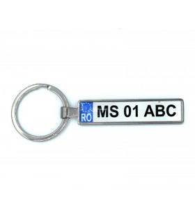 License Plate Number Keychain
