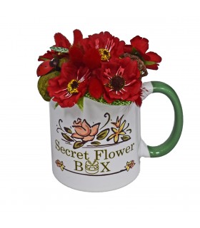 Mug with Artificial Flowers