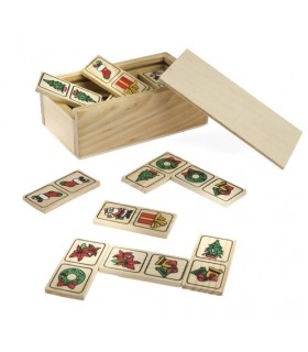 Ho-Ho-Ho Wooden Domino Game